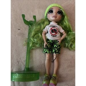 Rainbow High Jade Hunter Doll Green With Stand